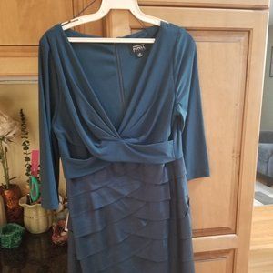 Adriana Papell Petite size 10P Teal blue/green